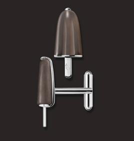 AMBROSINI JEWELS - GEMELLI ARGENTO 925° ghiacciolo finitura bianca pietra marrone