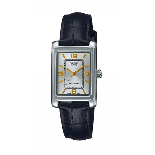 CASIO COLLECTION Mod. TANK, LEATHER - ARGENTEE