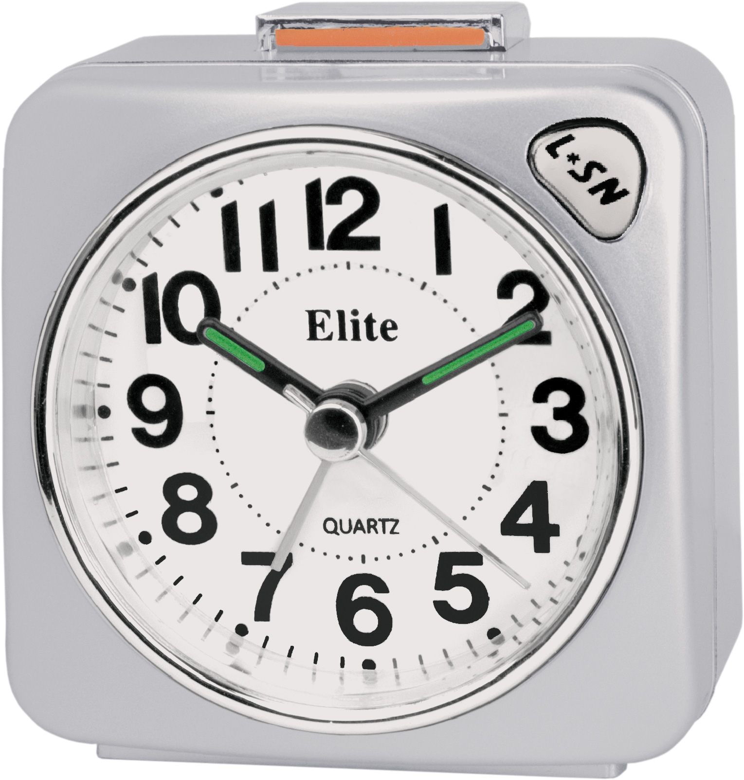 ELITE Sveglia silent con luce e snooze - ARGENTO - Silent alarm clock with light and snooze - SILVER
