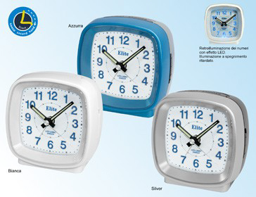 ELITE SVEGLIA ANALOGICA BLU / BLUE ALARM CLOCK