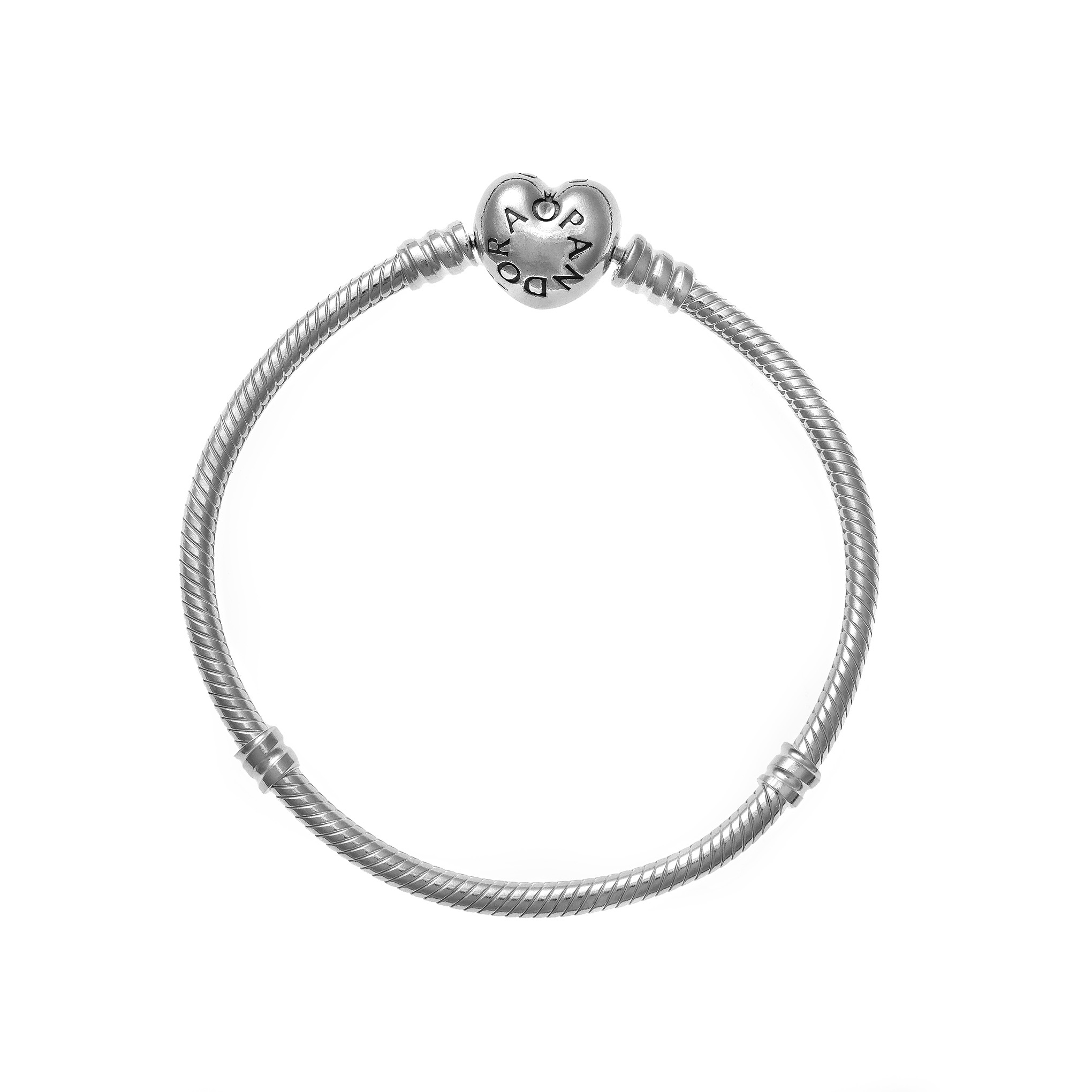 PANDORA JEWELRY Mod. MOMENTS HEART CLASP SNAKE CHAIN BRACELET