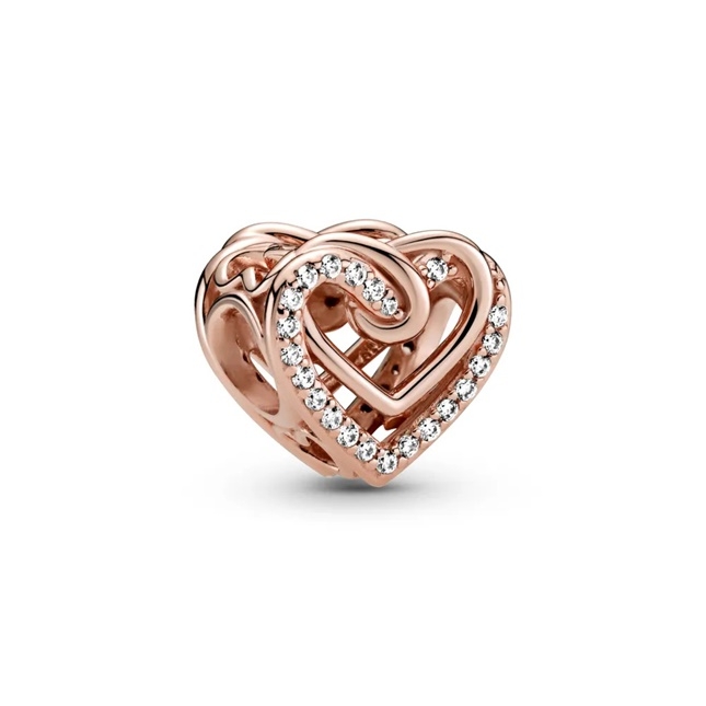 PANDORA CHARMS Mod. SPARKLING ENTWINED HEARTS