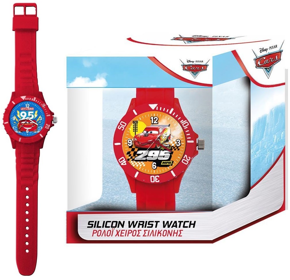 DISNEY-PIXAR KID WATCH Mod. CARS RED - SILICON WRIST WATCH