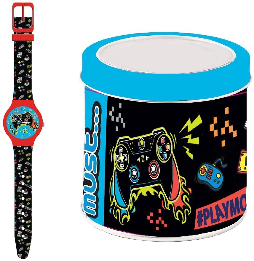 KID WATCH Mod. MUST PLAY MORE - Tin Box ***SPECIAL PRICE ***