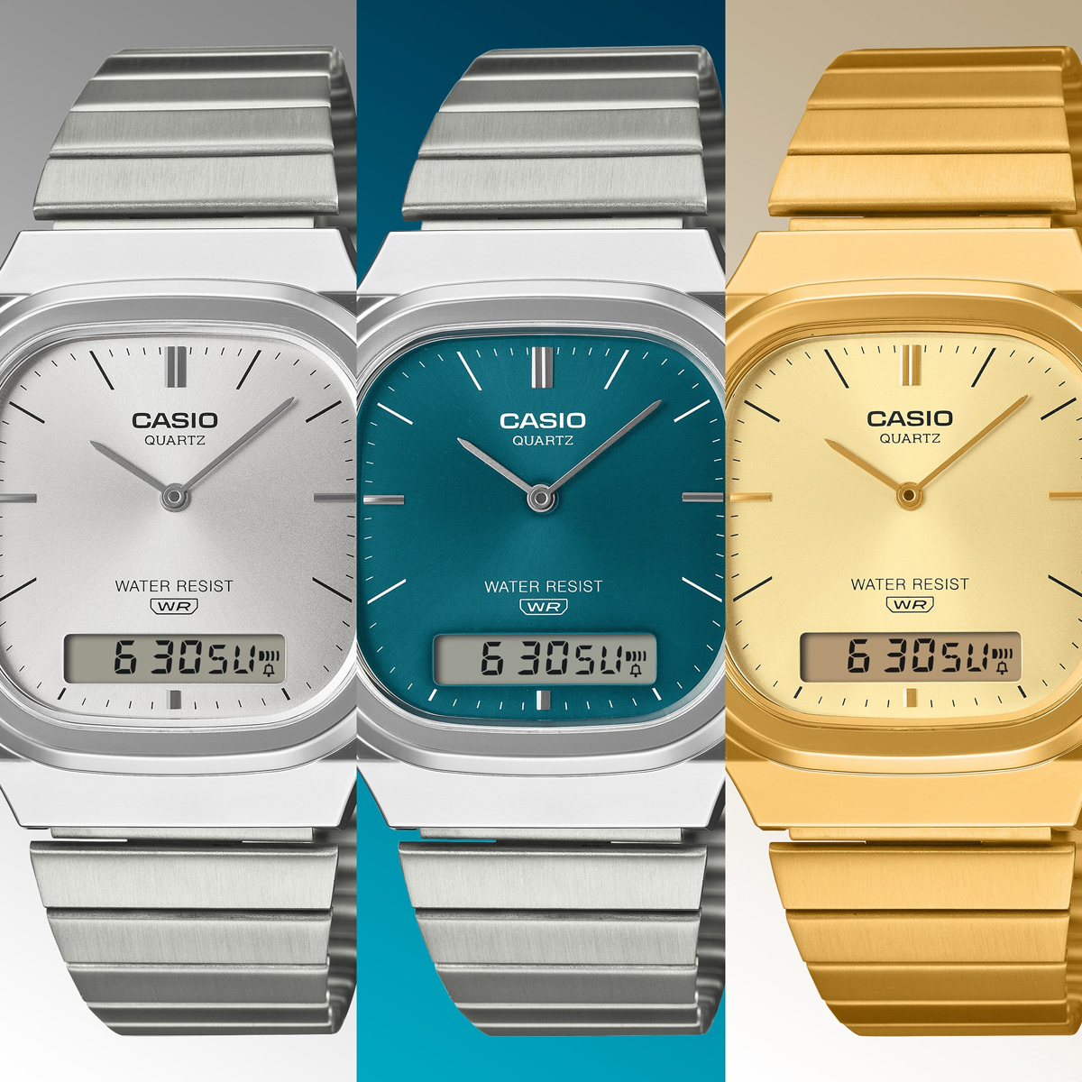CASIO VINTAGE Mod. SQUARE LADY - TEAL