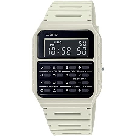CASIO VINTAGE Mod. CALCULATOR EDGY COLLECTION - CREAM &amp; BLACK