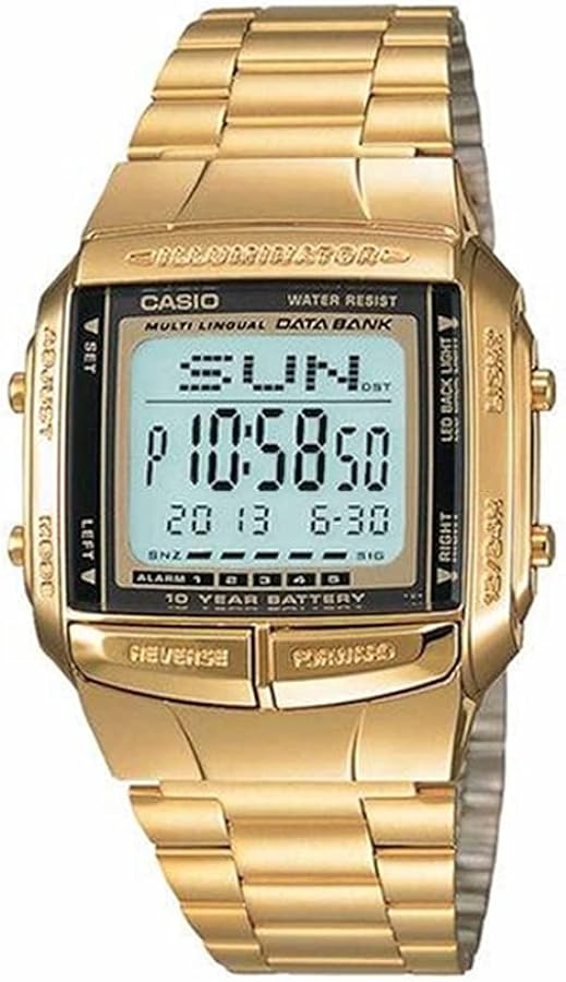 CASIO VINTAGE Mod. DATA BANK - ILLUMINATOR, TELEMEMO, 10 YEAR BATTERY - GOLD