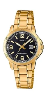 CASIO COLLECTION Mod. LADY DATE, GOLD - BLACK