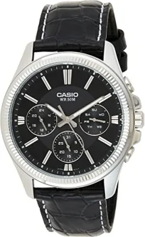 CASIO Mod. DAY DATE MULTIFUNCTION, LEATHER - BLACK