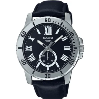 CASIO COLLECTION Mod. DIVER DATE LEATHER - BLACK