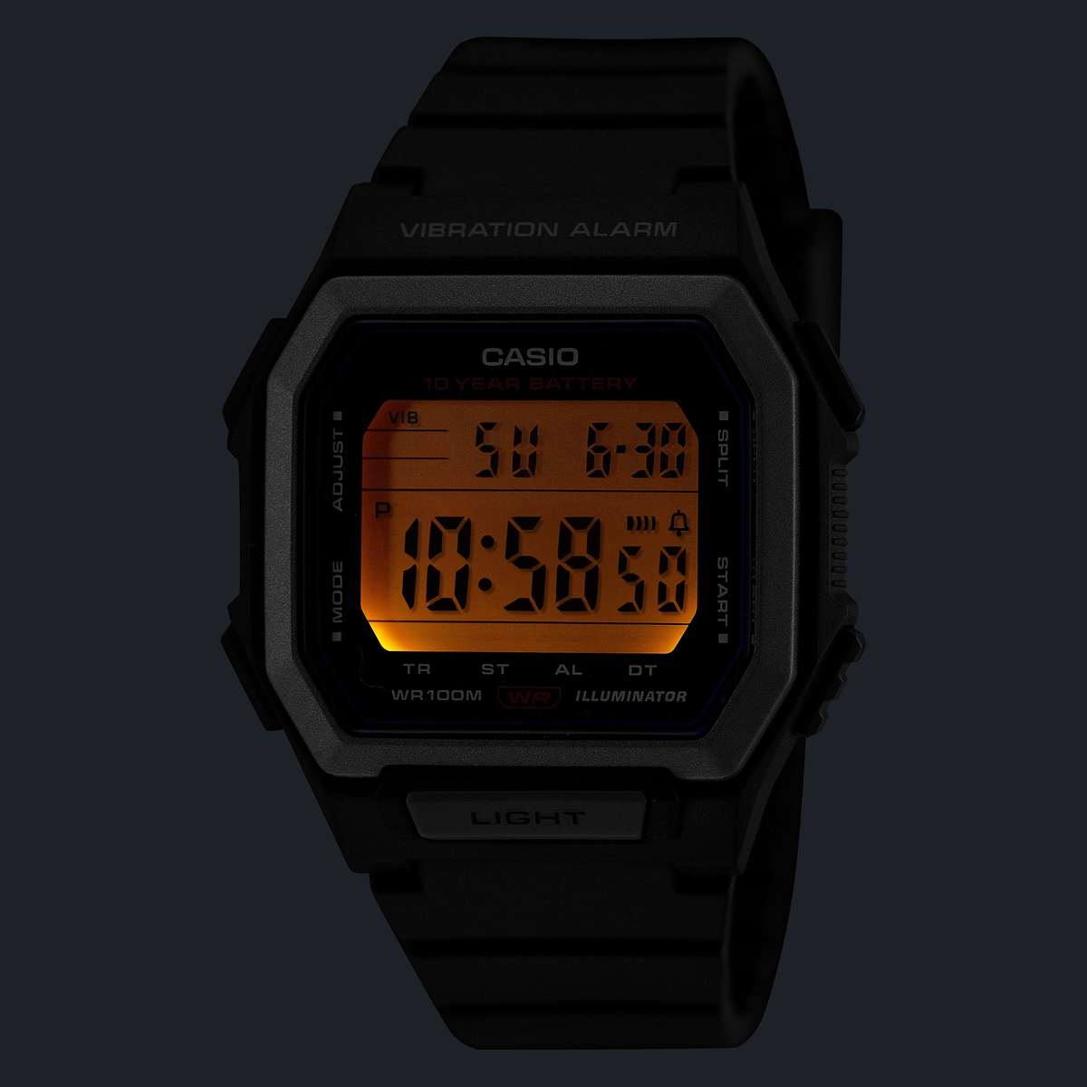 CASIO COLLECTION Mod. ILLUMINATOR 10 YEARS BATTERY - BLACK