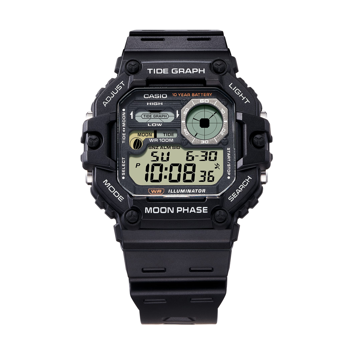 CASIO SPORT Mod. ILLUMINATOR TIDE GRAPH - BLACK
