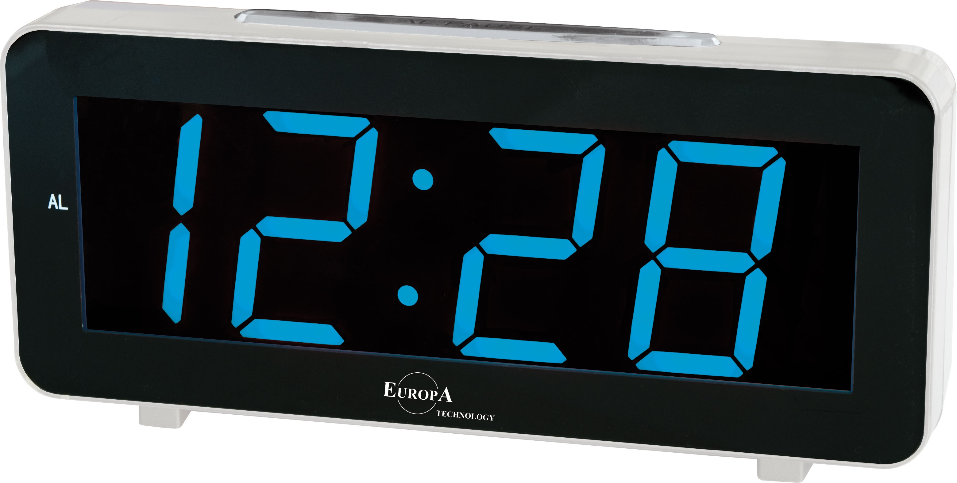 ELITE Sveglia LED a corrente (cavetto USB e spina inclusi) - ARGENTO - LED alarm clock powered by electricity (USB cable and plug included) - SILVER