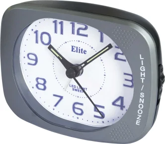 ELITE Sveglia silent con luce LED e snooze - ANTRACITE - Silent alarm clock with LED light and snooze - GREY