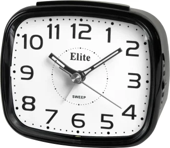 ELITE Sveglia silent con luce LED e snooze - NERO - Silent alarm clock with LED light and snooze - BLACK
