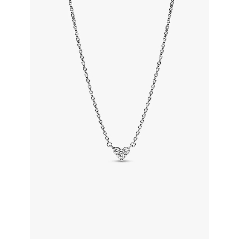 PANDORA Mod. TRIPLE STONE HEART COLLIER NECKLACE