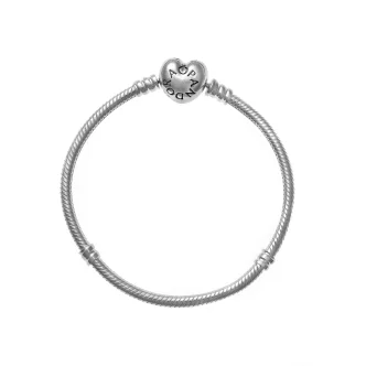 PANDORA JEWELRY Mod. PANDORA MOMENTS HEART CLASP SNAKE CHAIN BRACELET